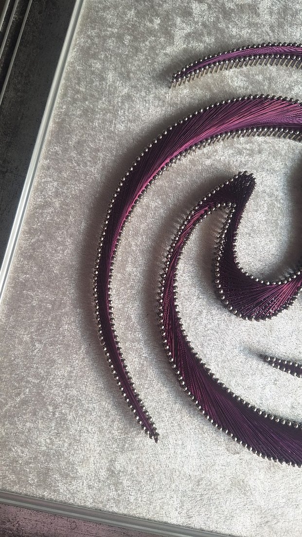 Mor Renkli Modern Dekoratif Filografi Tablo El Yapımı - Görsel 3