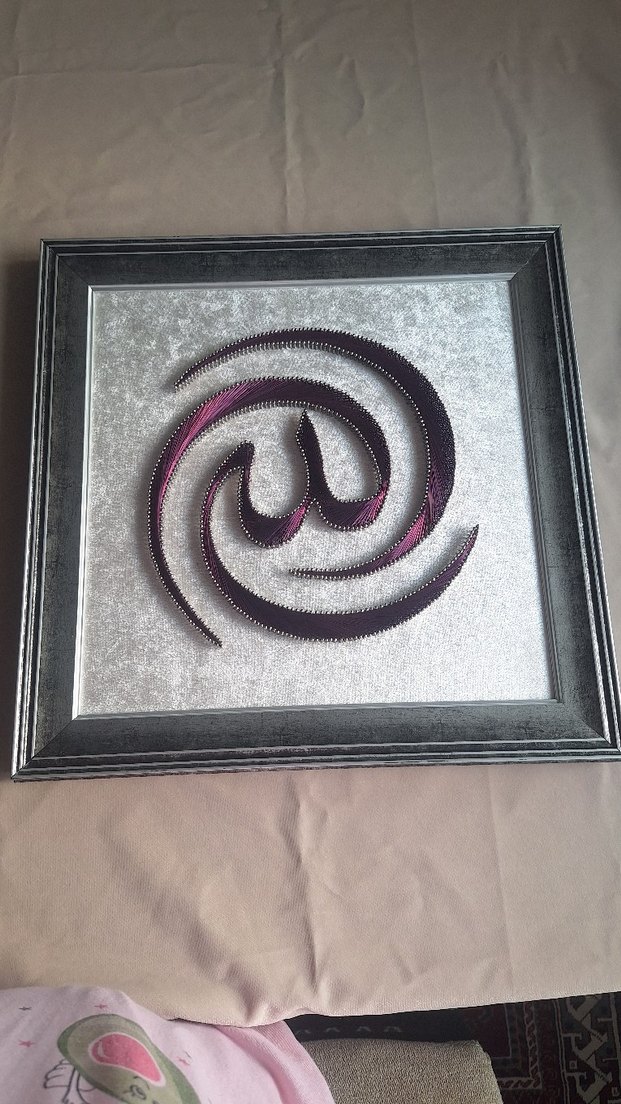 Mor Renkli Modern Dekoratif Filografi Tablo El Yapımı - Görsel 2