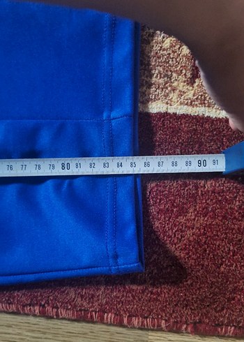 Mavi Renkli Kolsuz Midi Elbise - Görsel 6