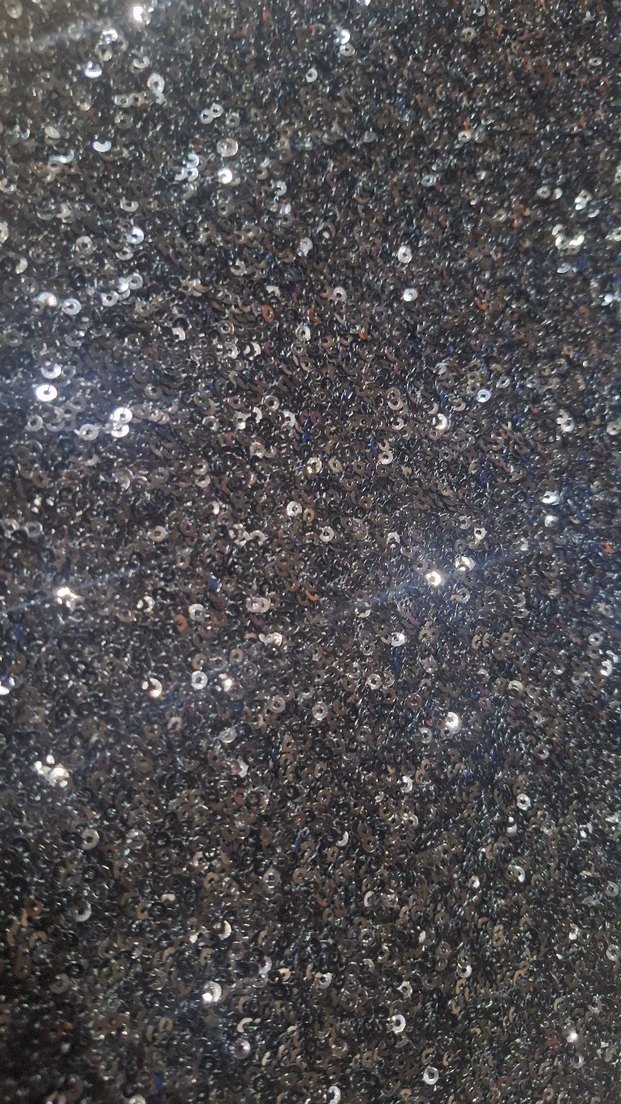 Siyah Parlak Uzun Kolluksuz Abiye Elbise - Görsel 2