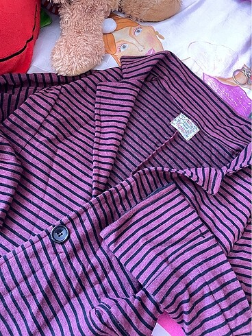 çizgili bordo kumaş blazer