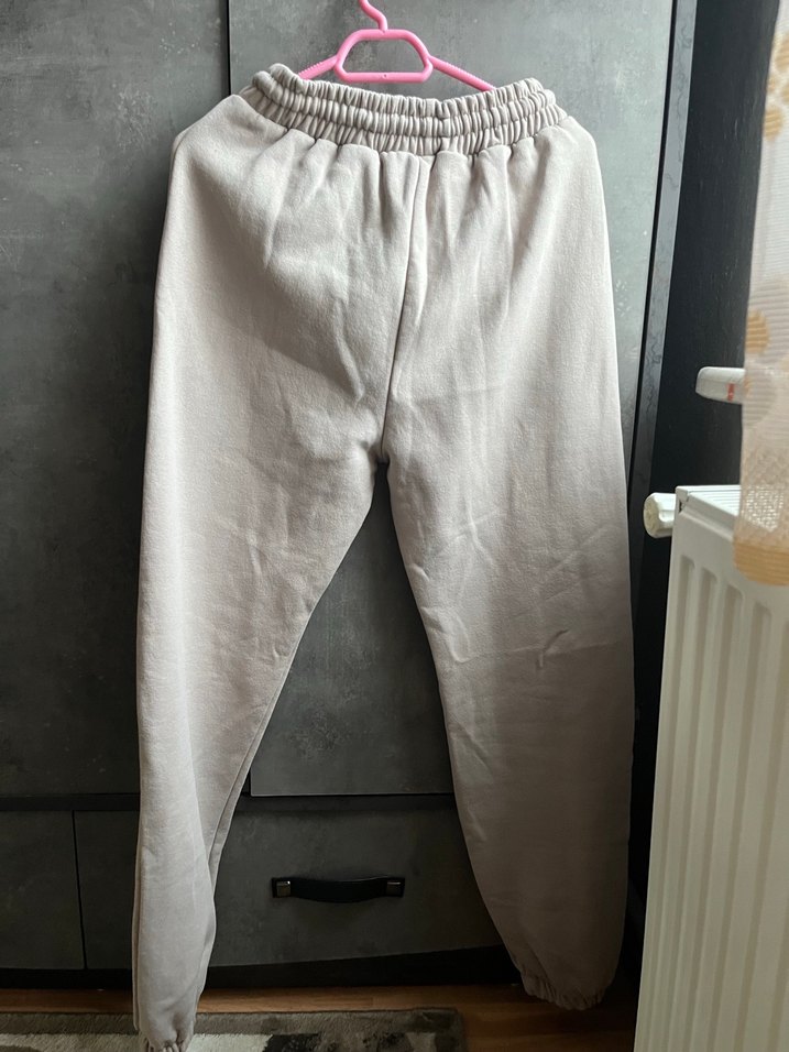 Bej Rahat Kesim Kadın Eşofman Altı - Görsel 4