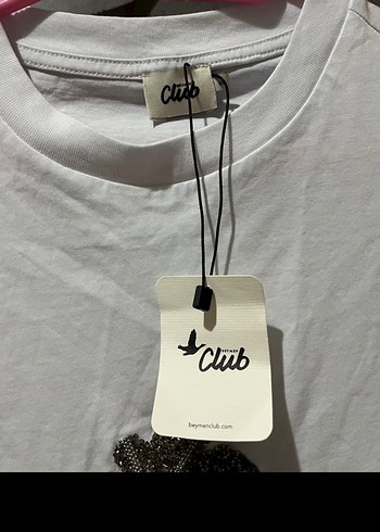 Beyaz Mini Baskılı Kadın Tişört - Görsel 4