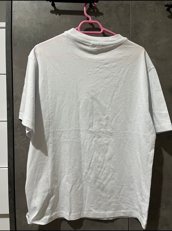 Beyaz Mini Baskılı Kadın Tişört - Görsel 5