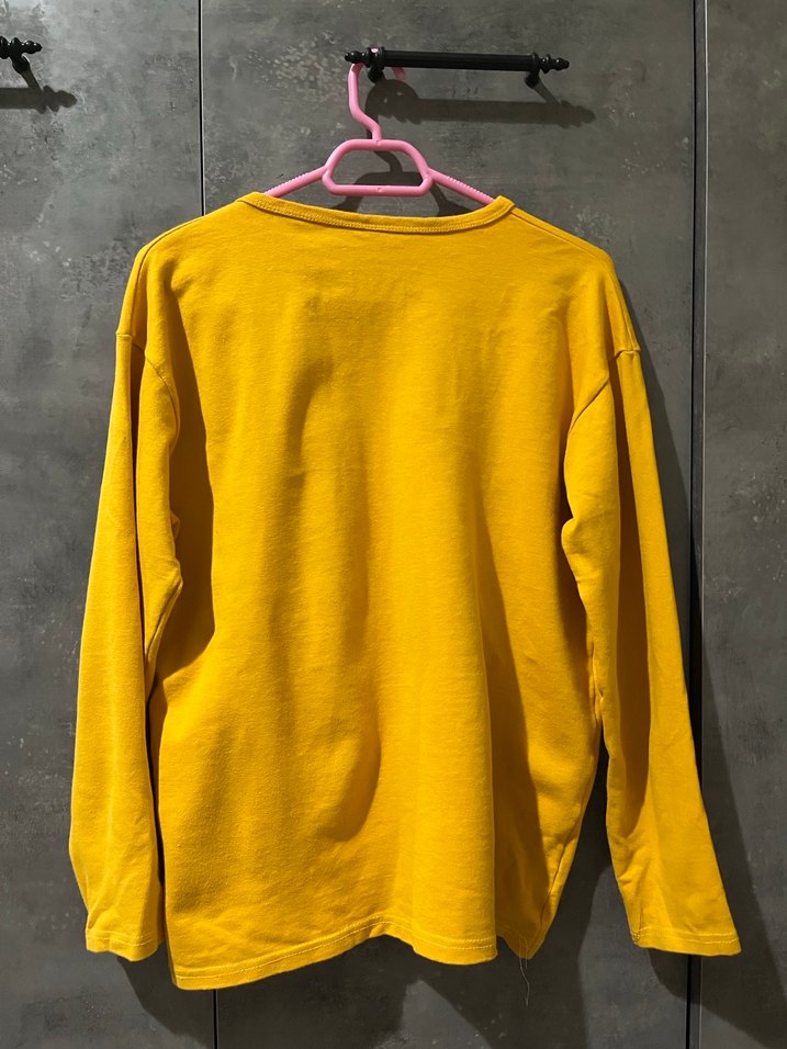 Sarı Uzun Kollu Sweatshirt - Görsel 4