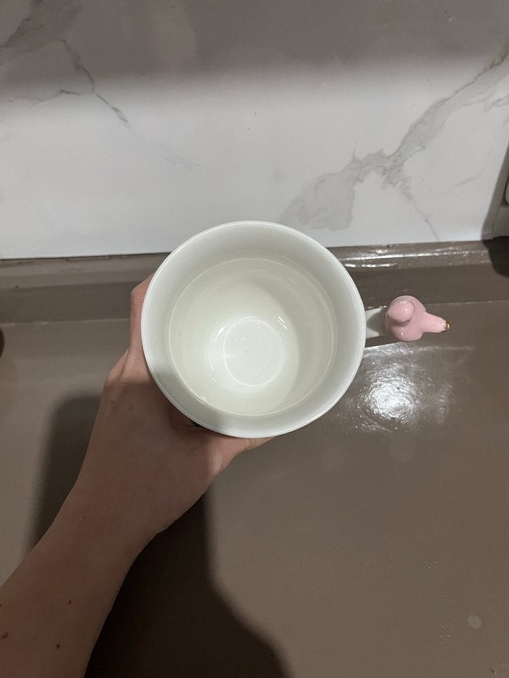 Pembe Kuş Figürlü Love Yazılı Kupa - Görsel 3