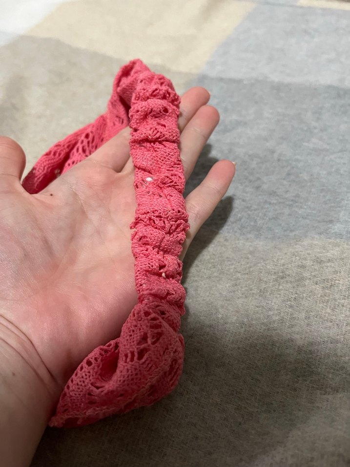 Dantel Detaylı Pembe Bohem Saç Bandı - Görsel 2