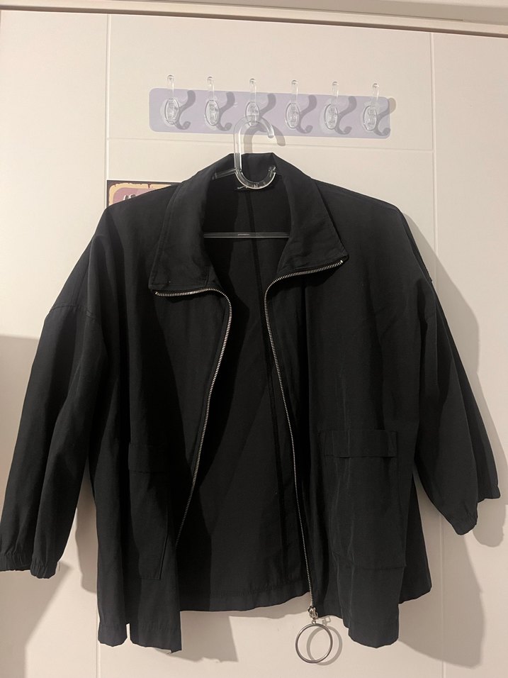 Siyah Midi Boy Keten Ceket - Görsel 4