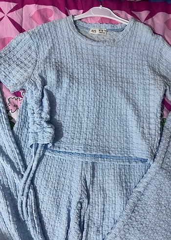 Mavi Kısa Kollu günlük ferah takım - Görsel 4