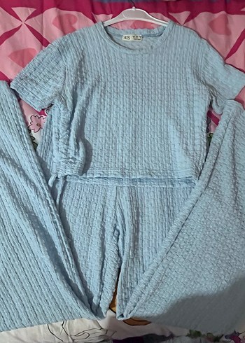 Mavi Kısa Kollu günlük ferah takım - Görsel 5