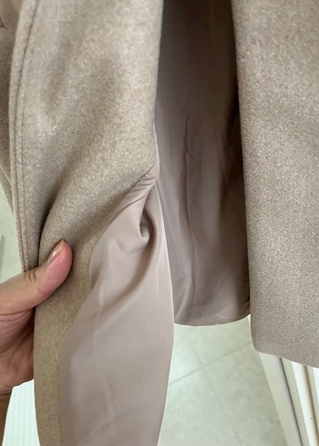 l Beden Zara Bej Düğmeli Midi Kaban
