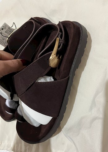 Zara Kahverengi Kadın Dolgu Topuklu Sandalet - Görsel 2