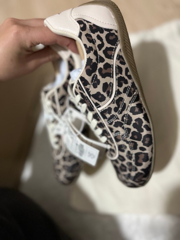 Zara Leopar Desenli Kadın Dolgu Topuklu Spor Ayakkabı - Görsel 2