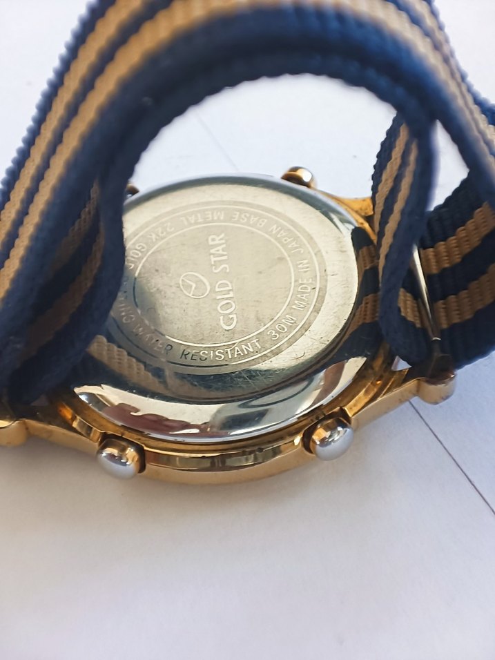 GOLD STAR CHRONOGRAPH ALARM W.R. 30 M - Görsel 3