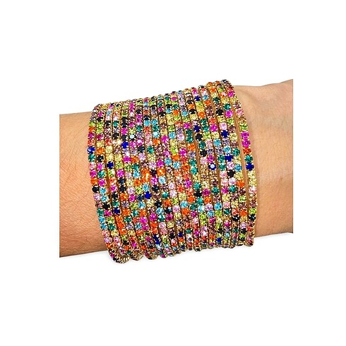 Beden Zirkon taşlı lastik bileklik 5 adet 150 TL