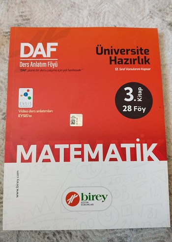 DAF Matematik Üniversite Hazırlık 3. Kitap