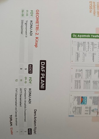 Birey DAF Üniversite Hazırlık Geometri Ders Anlatım Föyü