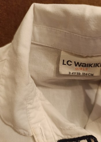 Beyaz Kedi Baskılı Gömlek 3-4 yaş - Görsel 2