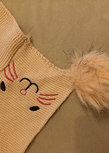 Örgü Çocuk Bere ve Atkı Seti - Görsel 2