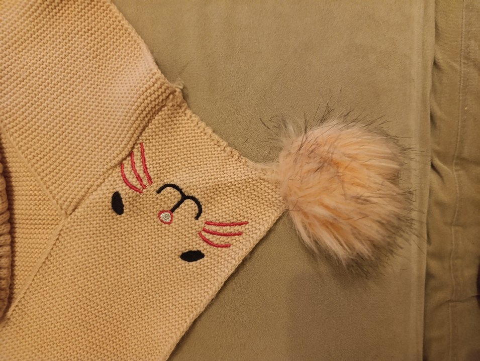 Örgü Çocuk Bere ve Atkı Seti - Görsel 2