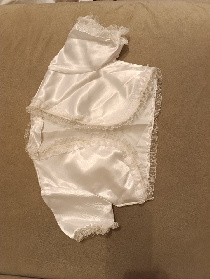 Kız Çocuk Beyaz Dantelli Saten Bolero - Görsel 2