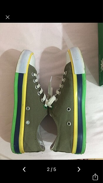 Benetton benetton haki ayakkabı