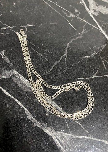 925 ayar gümüş Erkek Zincir Kolye - Görsel 2