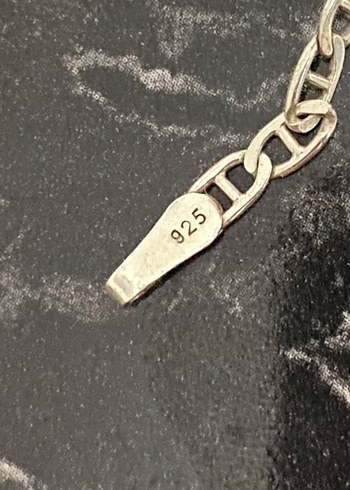 925 ayar gümüş Erkek Zincir Kolye - Görsel 3
