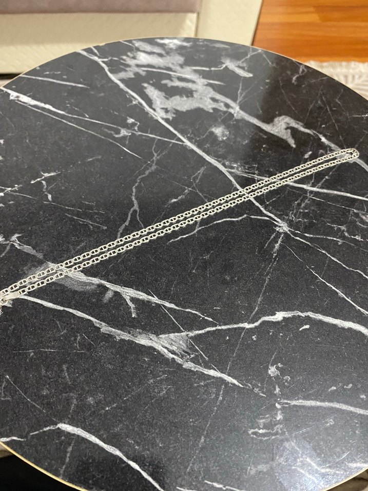 925 ayar gümüş Erkek Zincir Kolye - Görsel 5