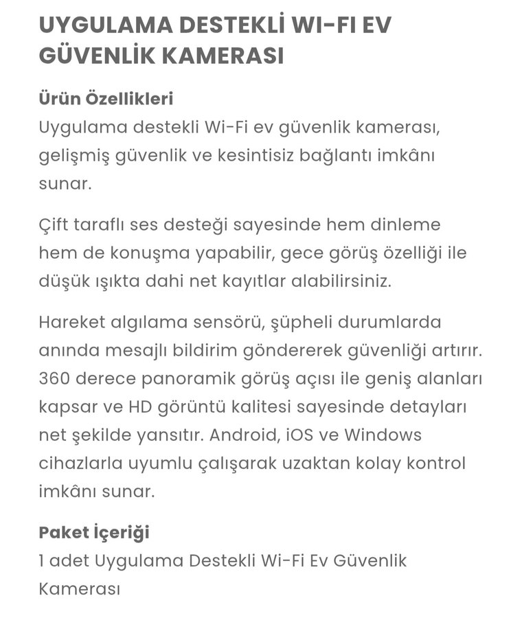 uygulama destekli wi-fi güvenlik kamerası - Görsel 5