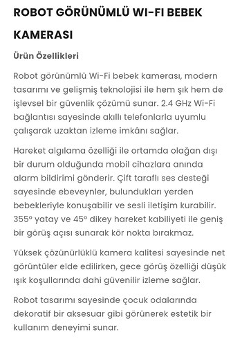  Beden Renk robot görünümlü wi-fi güvenlik kamerası