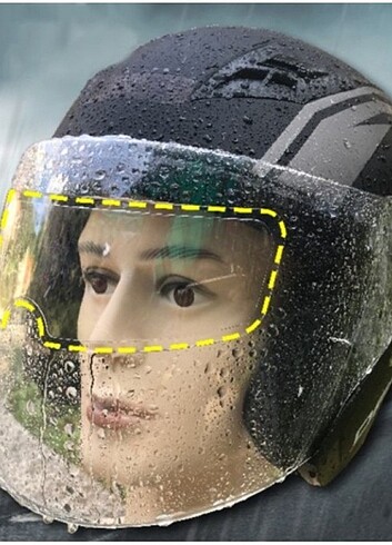 MOTOSİKLET KASKI İÇİN YAĞMUR KAYDIRICI  - Görsel 4