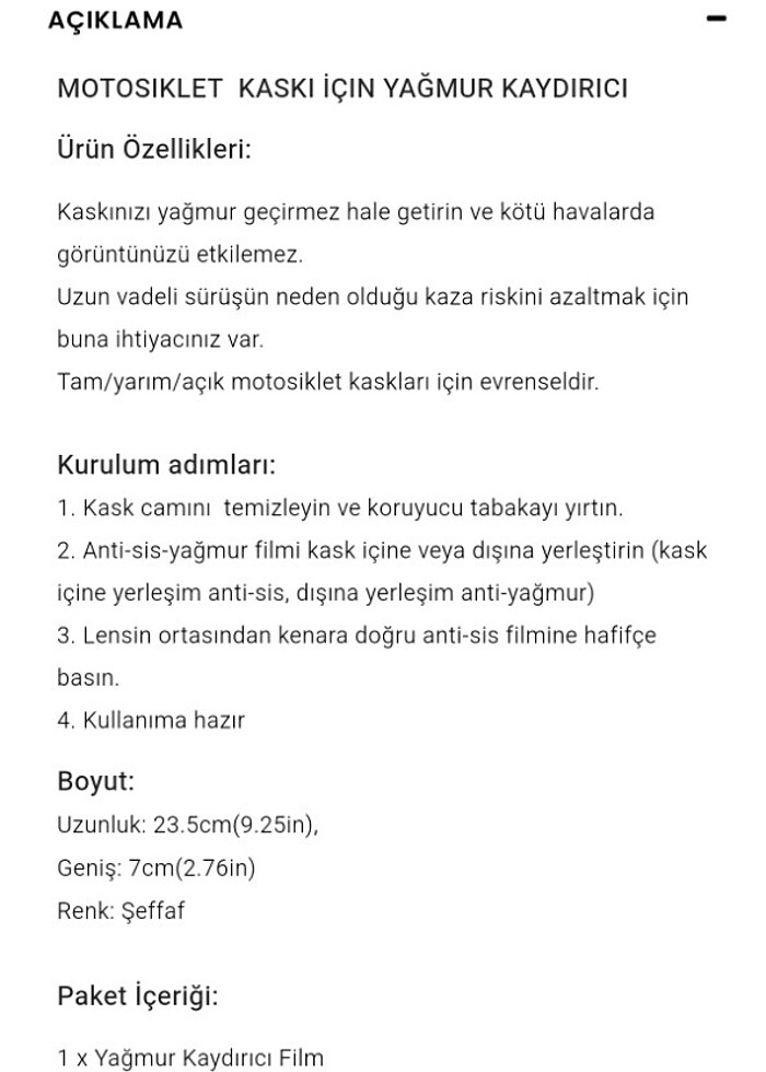 MOTOSİKLET KASKI İÇİN YAĞMUR KAYDIRICI  - Görsel 5