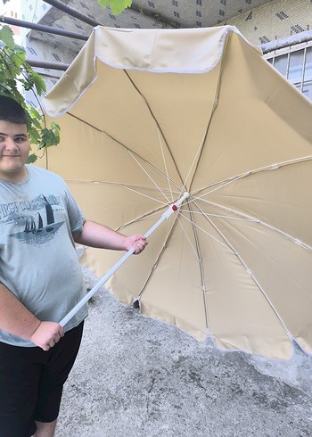 büyük boy plaj ve cafe şemsiyeleri gabardin kumaş - Görsel 6