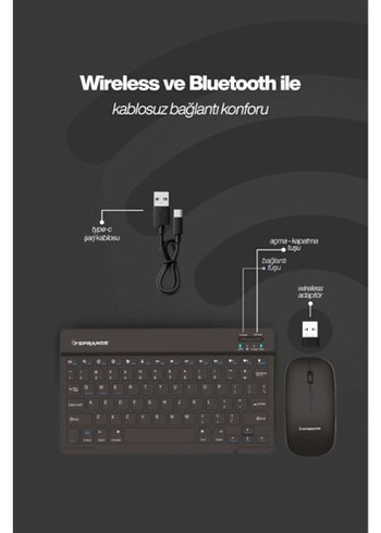 Kablosuz Siyah Klavye ve Mouse Seti - Görsel 3
