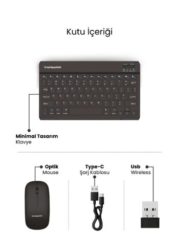 Kablosuz Siyah Klavye ve Mouse Seti - Görsel 4
