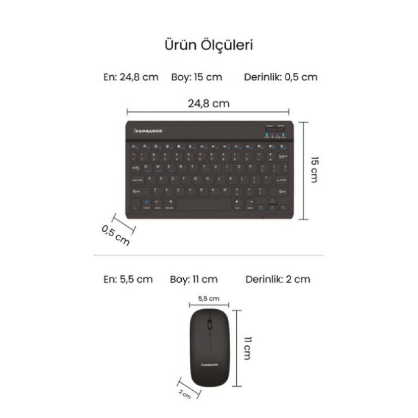 Kablosuz Siyah Klavye ve Mouse Seti - Görsel 5