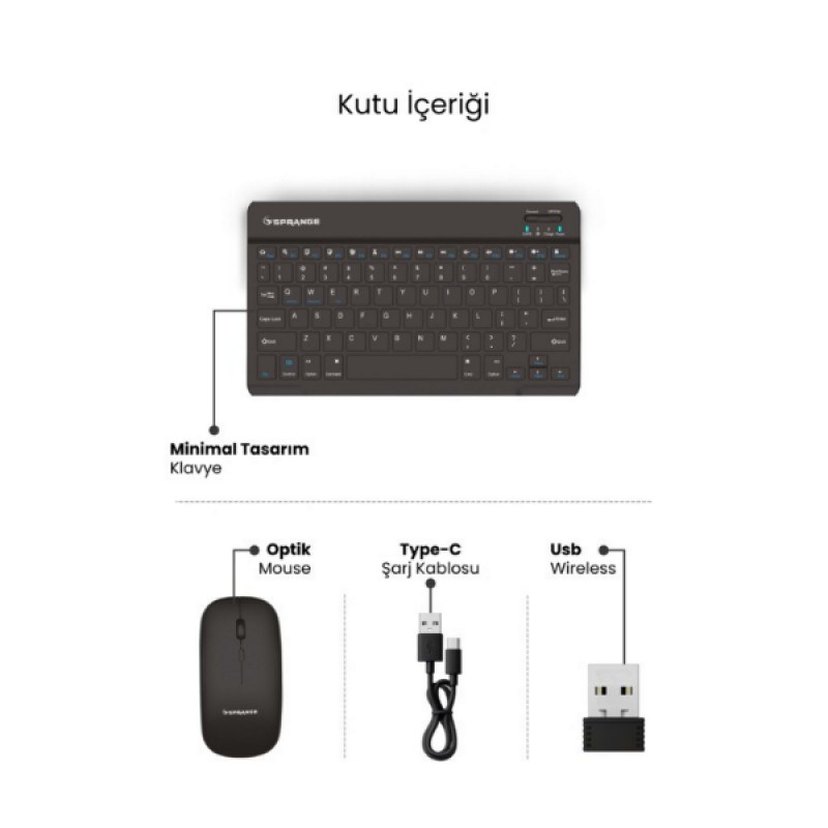 Kablosuz Siyah Klavye ve Mouse Seti - Görsel 4