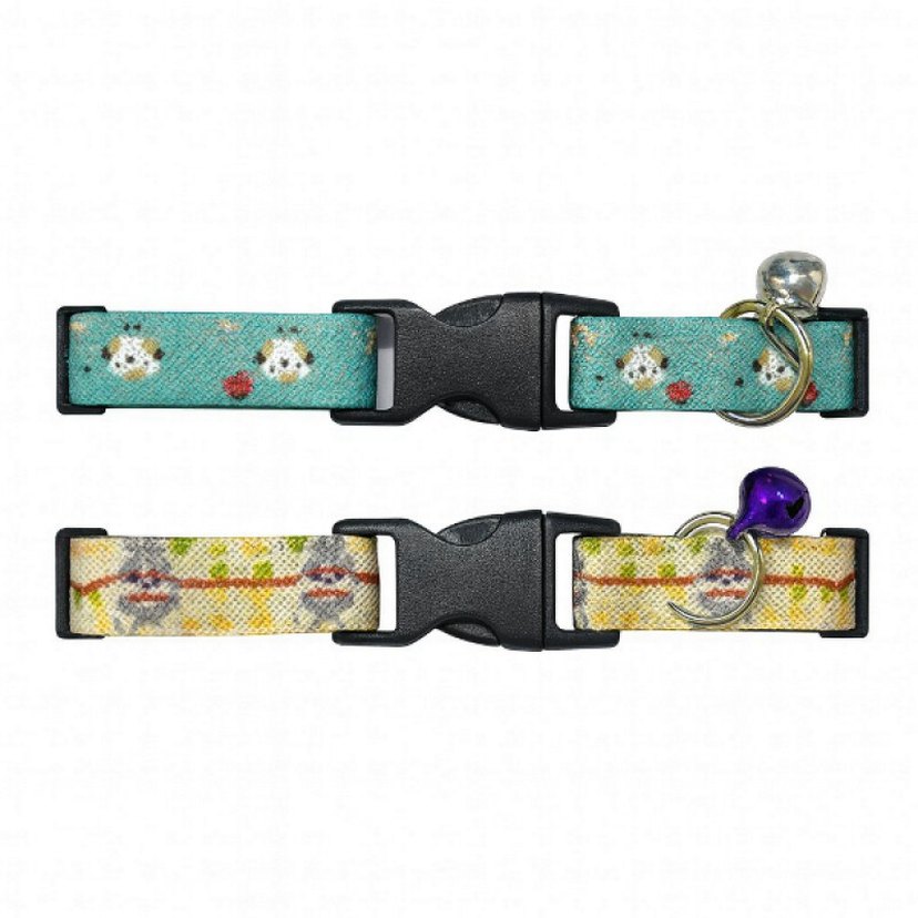 DESENLİ ZİLLİ KEDİ TASMASI - Görsel 3