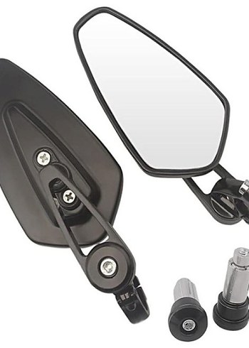 Motosiklet Gidon Aynası Siyah Tak Kullan - Görsel 2