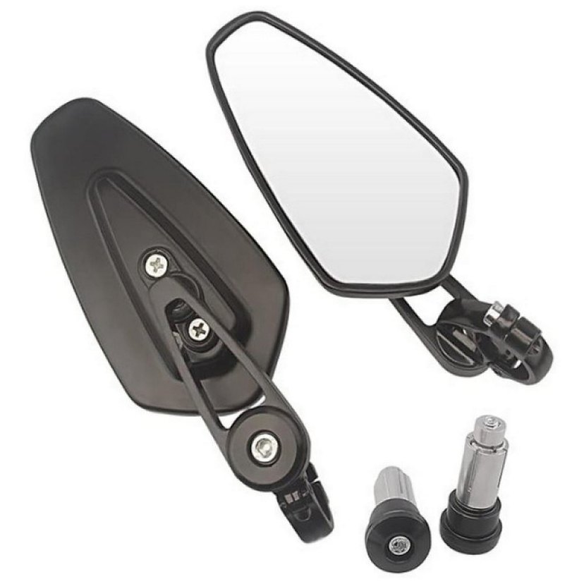 Motosiklet Gidon Aynası Siyah Tak Kullan - Görsel 2