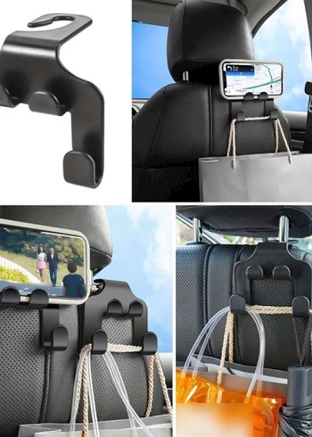 Araba Koltuğu Telefon Tutucu Siyah-Gri - Görsel 2