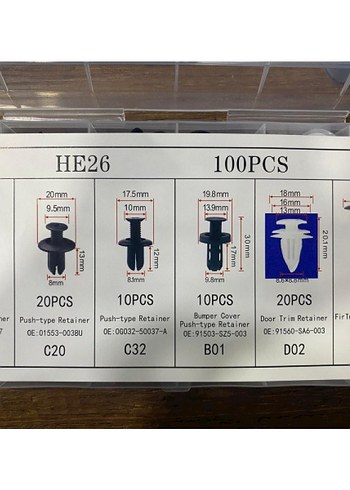 100 Parça Siyah T Tipi Tırnak Süsleri - Görsel 3