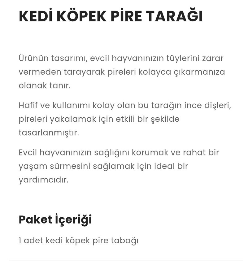 kedi köpek pire tarağı - Görsel 3