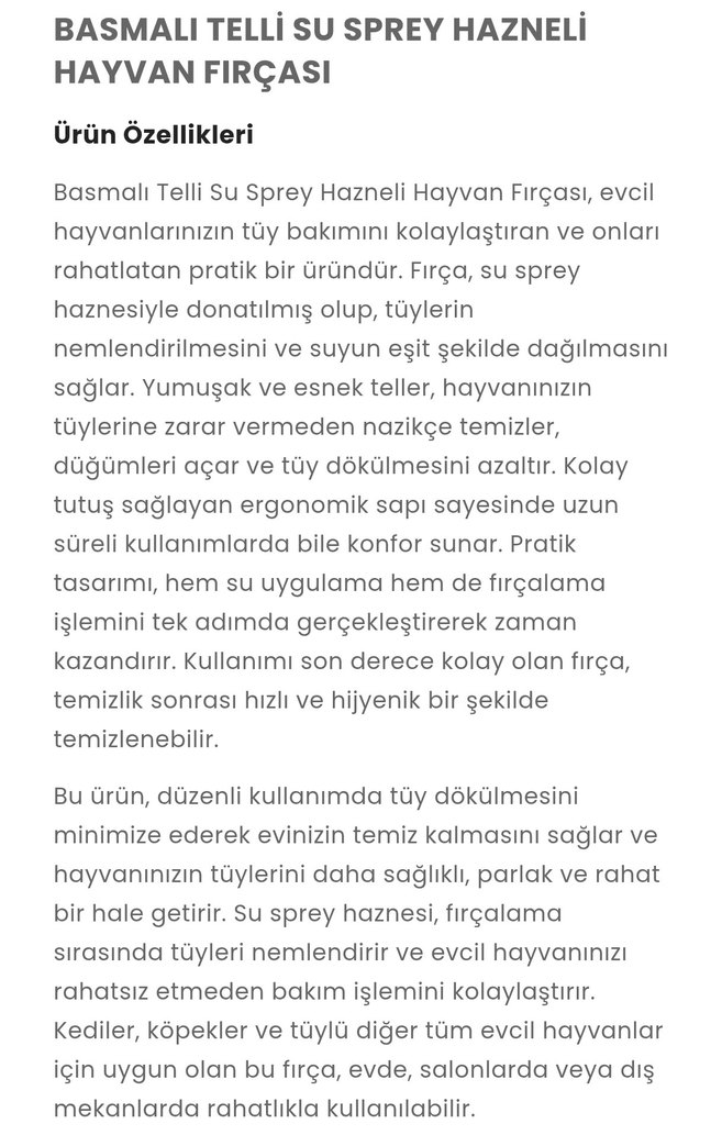 basmalı telli su sprel hazneli hayvan tarağı - Görsel 5