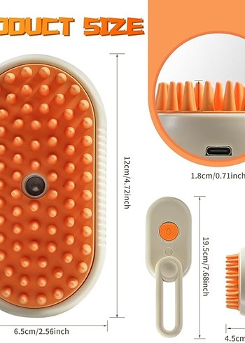 kedi köpek buharlı ped tarağı - Görsel 3