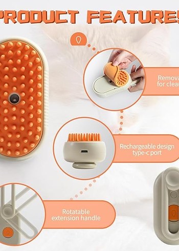 kedi köpek buharlı ped tarağı - Görsel 5