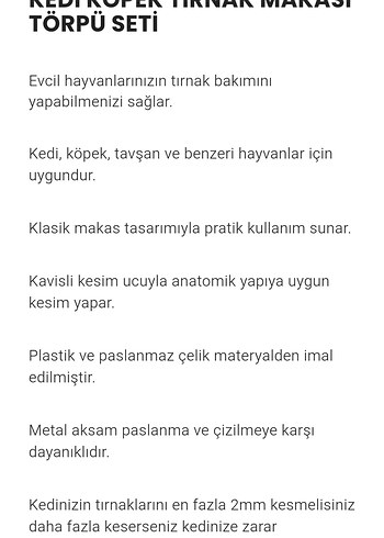 Kedi ve Köpek Tırnak Kesme Seti - Görsel 2