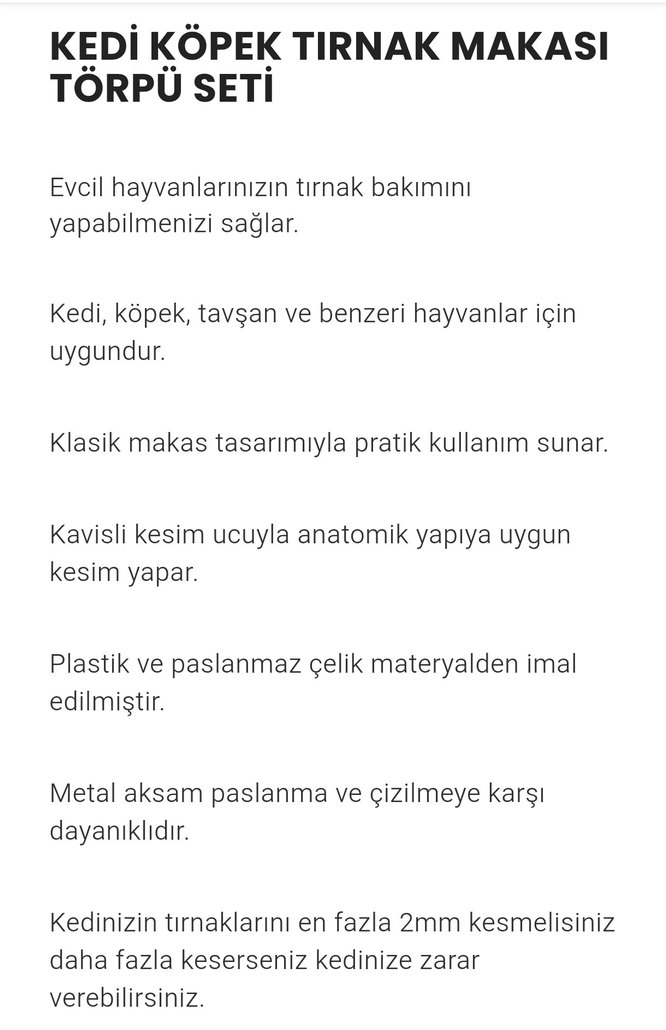 Kedi ve Köpek Tırnak Kesme Seti - Görsel 2