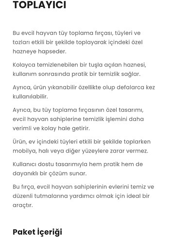 Evcil hayvan Tüy Toplayıcı - Görsel 8